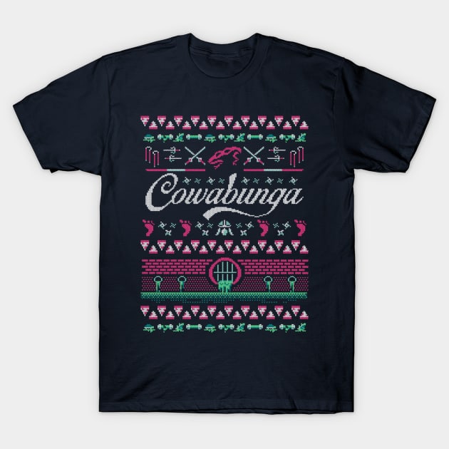 Cowabunga Christmas T-Shirt by djkopet